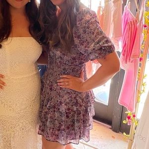 Q&A purple floral dress size medium